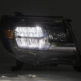 AlphaRex 05-11 Toyota Tacoma LUXX Crystal Headlights Plank Style Design Black w/Activation Light/DRL - 880735