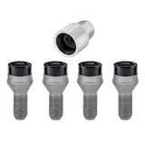 McGard Wheel Lock Bolt Set - 4pk. (Cone Seat) M12X1.25 / 17mm Hex / 22.0mm Shank Length - Black - 27316