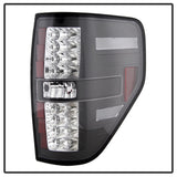 Spyder Ford F150 09-14 LED Tail Lights Black ALT-YD-FF15009-LED-BK - 5008374