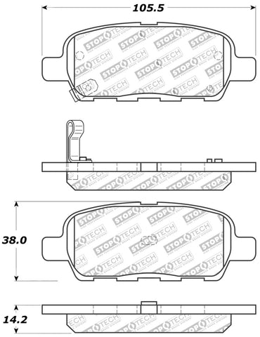 StopTech Performance 6/02-08 350z / 01-08 G35 Rear Brake Pads - 309.09050