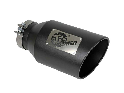 aFe Power Universal 5in Inlet 8in Outet MACH Force-XP Clamp-On Exhaust Tip - Black - 49T50801-B15
