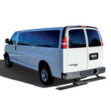 Westin Ford Transit Van 150/250/350 (Single 54in. Pass Door) Grate Steps Running Boards - Tex. Blk - 27-81015