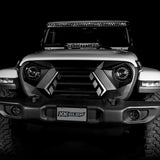 XK Glow JL Wrangler & Gladiator JT XKCHROME LED Grill Kit (Dual Mode) - XK-GRILL-JL1-DM