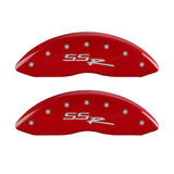 MGP 4 Caliper Covers Engraved Front & Rear SSR Red finish silver ch - 34006SSSRRD