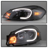 xTune 06-13 Chevrolet Impala LED Light Bar Headlights - Black (PRO-JH-CIM06-LB-BK) - 9042232