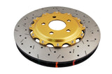 DBA 99-04 Audi A6 Quattro 4.2L Front 5000 Series Drilled & Slotted Rotor w/Gold Hat - 5240GLDXS
