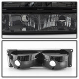 Xtune Chevy Suburban 94-98 Headlights w/ Corner & Parking Lights 8pcs Smoked HD-JH-CCK88-AM-SM-SET - 5072238