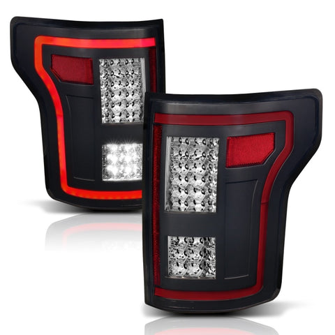 ANZO 15-17 Ford F-150 LED Taillights Black w/ Sequential - 311293
