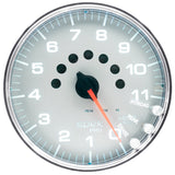 Autometer Spek-Pro Gauge Tachometer 5in 11K Rpm W/Shift Light & Peak Mem Silver/Chrome - P23921