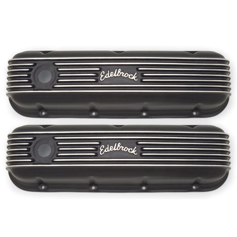 Edelbrock Valve Cover Classic Series Chevrolet 1965 and Later 396-502 V8 Black - 41853