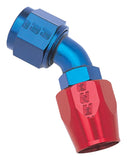 Russell Performance -16 Red/Blue 45 Degree Full Flow Hose End - 610130