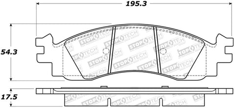 StopTech Street Select Brake Pads - 305.11580