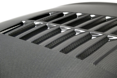 Anderson Composites 18-19 Ford Mustang Double Sided Type-GT5 Carbon Fiber Hood - AC-HD18FDMU-GT5-DS