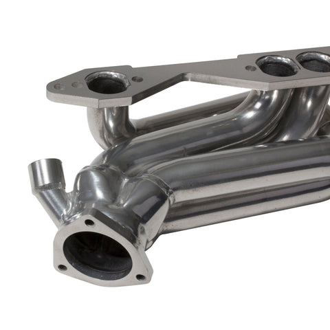 BBK 96-98 GM Truck SUV 5.0 5.7 Shorty Tuned Length Exhaust Headers - 1-5/8 Silver Ceramic - 40070