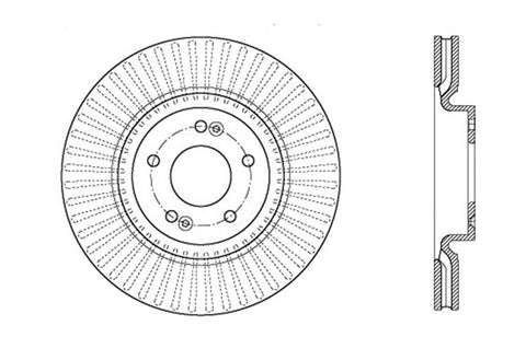 StopTech Drilled Sport Brake Rotor - 128.50028L