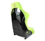 NRG FRP Bucket Seat PRISMA Edition - Large (Neon Green Alcantara/  Pearlized Back) - FRP-302NG-PRISMA