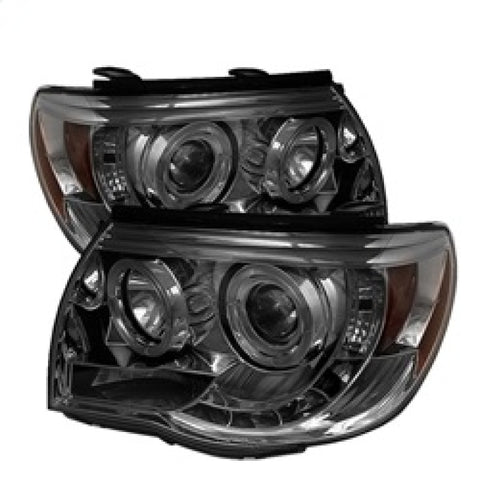 Spyder Toyota Tacoma 05-11 Projector Headlights LED Halo LED Smoke High H1 Low H1 PRO-YD-TT05-HL-SM - 5011930