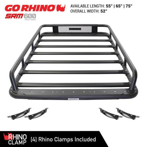 Go Rhino SRM 600 Basket Style Roof Rack 55in. - Tex. Blk - 5936055T