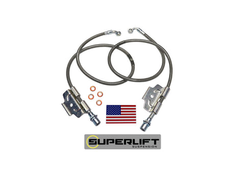 Superlift 03-13 Dodge Ram 2500/3500 w/ 4-6in Lift Kit (Pair) Bullet Proof Brake Hoses - 91600
