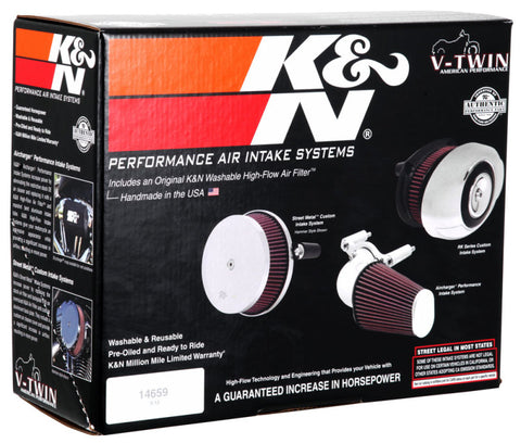 K&N 01-11 Harley Davidson FX / FL Aircharger Performance Intake Kit - 63-1125P