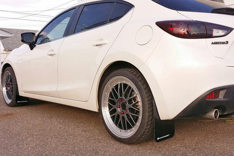 Rally Armor 14-18 Mazda3/Speed3 Black UR Mud Flap w/ White Logo - MF31-UR-BLK/WH