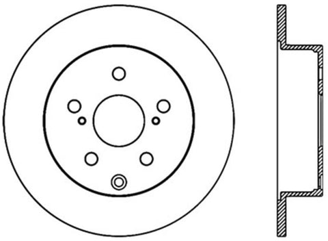 StopTech Sport Drilled & Slotted Rotor - Rear Left - 127.44166L