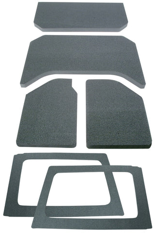 DEI 11-18 Jeep Wrangler JK 4-Door Boom Mat Complete Headliner Kit - 6 Piece - Gray - 50291