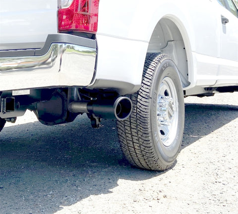 Gibson 20-21 Ford F250/F350 7.3L 3in Cat-Back Single Exhaust System Stainless - Black Elite - 619908B