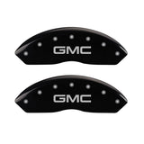 MGP 4 Caliper Covers Engraved Front & Rear GMC Black Finish Silver Char 2009 GMC Savana 2500 - 34211SGMCBK