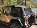 Rampage 18-21 Jeep Wrangler (JL) Unlimited Frameless TrailView Fastback Soft Top Kit - Black Diamond - 139535