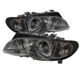 Spyder BMW E46 3-Series 02-05 4DR Projector Headlights 1PC LED Halo Smke PRO-YD-BMWE4602-4D-AM-SM - 5042422