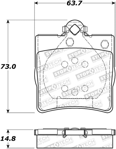 StopTech Street Brake Pads - 308.07790