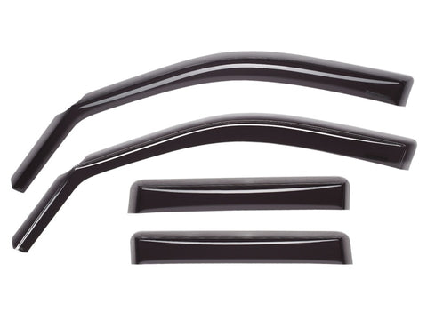 WeatherTech 2014+ Mitsubishi Mirage Front and Rear Side Window Deflectors - Dark Smoke - 82757