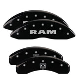 MGP 4 Caliper Covers Engraved Front RAM Engraved Rear RAMHEAD Black finish silver ch - 12134SRMHBK