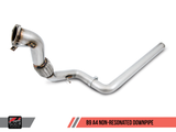 AWE Tuning Audi B9 A4 Touring Edition Exhaust Dual Outlet - Chrome Silver Tips (Includes DP) - 3015-32078