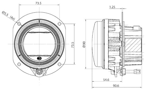 Hella Headlamp DeZn Drl Po Md12/24 1N0 - 011988011