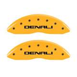 MGP 4 Caliper Covers Engraved Front & Rear Denali Yellow Finish Black Char 2009 GMC Savana 1500 - 34011SDNLYL