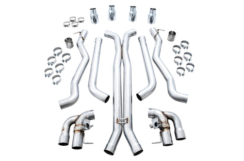 AWE Tuning 18-19 BMW M5 (F90) 4.4T AWD SwitchPath Cat-back Exhaust - Chrome Silver Tips - 3025-42062