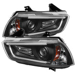 Spyder Dodge Charger 11-14 Projector Headlights Halogen - Light Tube DRL Blk PRO-YD-DCH11-LTDRL-BK - 5074188