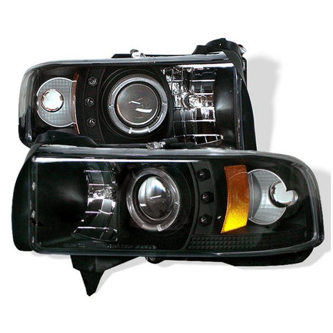 Spyder Dodge Ram 1500 94-01 94-02 Projector Headlights CCFL Halo LED Blk PRO-YD-DR94-CCFL-BK - 5010063