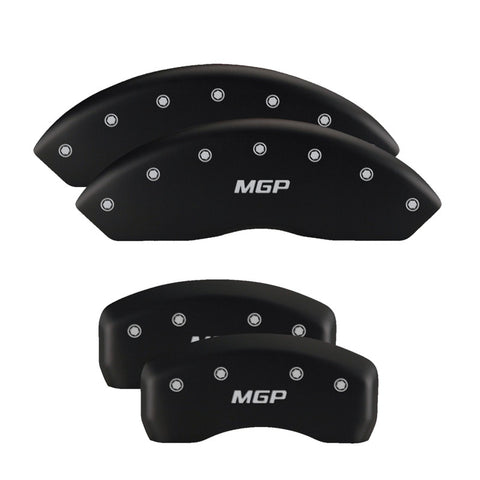 MGP 4 Caliper Covers Engraved Front Lincoln Engraved Rear MKT Red finish silver ch - 36020SLMTRD