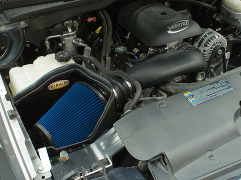 Airaid 99-06 GM Truck 4.8/5.3/6.0 (Mech Fan/Low Hood) MXP Intake System w/ Tube (Dry / Blue Media) - 203-247