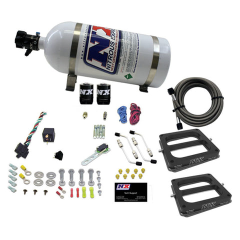 Nitrous Express Dual Dom/Gas Nitrous Kit (100-500HP) w/10lb Bottle - 50270-10