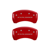 MGP 4 Caliper Covers Engraved Front & Rear Explorer Red finish silver ch - 10229SXPLRD