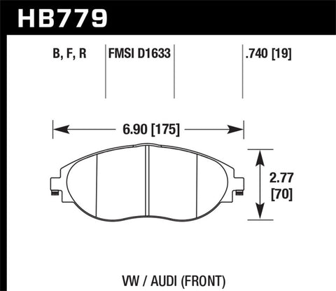 Hawk High Performance Street 5.0 Brake Pads - HB779B.740