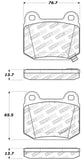 StopTech Performance ST-22 2-Piston Rear Caliper Brake Pads - 309.09610