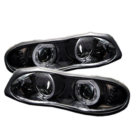 Spyder Chevy Camaro 98-02 Projector Headlights LED Halo LED Blk - Low H1 PRO-YD-CCAM98-HL-BK - 5009234