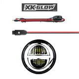 XK Glow Chrome Bezel 5.75in XKchrome LED headlight - XK-5IN-KIT-W