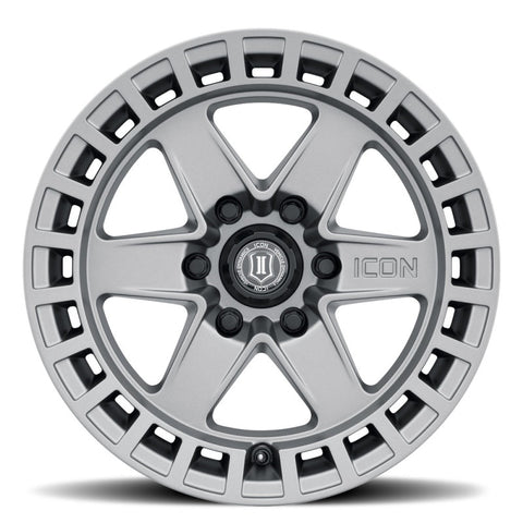 ICON Raider 17x8.5 6x120 0mm Offset 4.75in BS Titanium Wheel - 3417859447TT