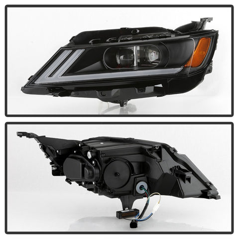 xTune 14-18 Chevy Impala (Excl Limited) DRL Halogen Proj Headlights - Blk (PRO-JH-CIM15-LB-BK) - 9042874